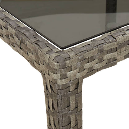 Set da Pranzo da Giardino 9 pz con Cuscini in Polyrattan Grigio | homemem39