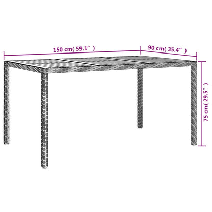 Set da Pranzo da Giardino 5 pz Nero con Cuscini in Polyrattan | homemem39