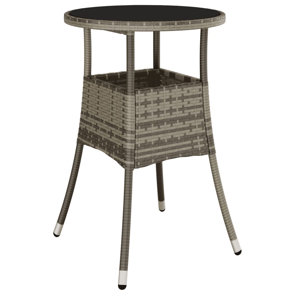 Set Bistrò da Giardino 5 pz con Cuscini in Polyrattan Nero | homemem39