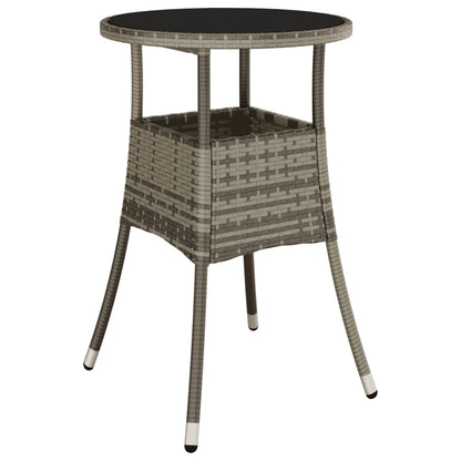 Set Bistrò da Giardino 5 pz con Cuscini in Polyrattan Nero | homemem39