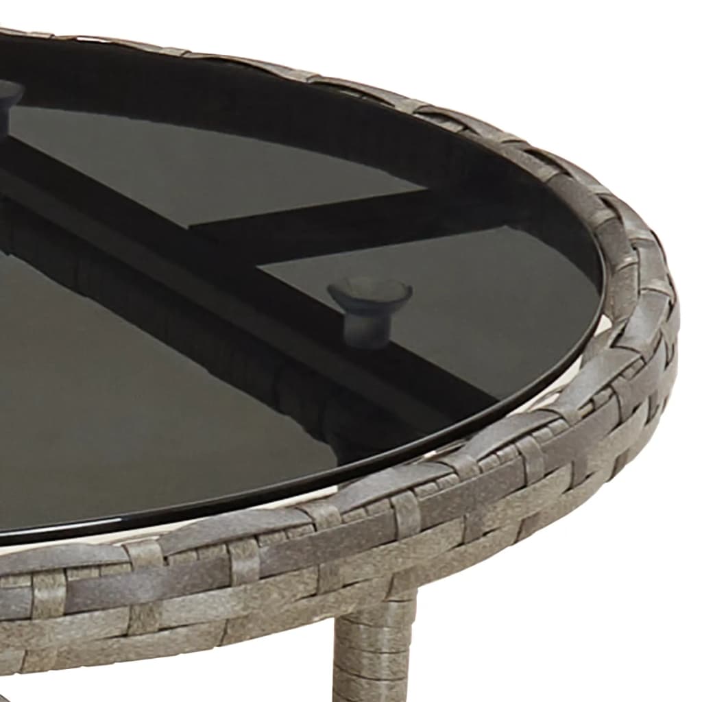 Set Bistrò da Giardino 5 pz con Cuscini in Polyrattan Nero | homemem39
