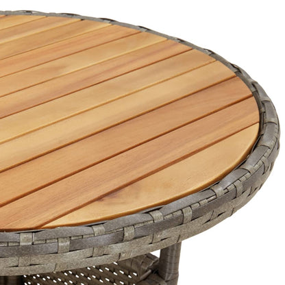 Set Bistrò da Giardino 3 pz con Cuscini in Polyrattan Grigio | homemem39
