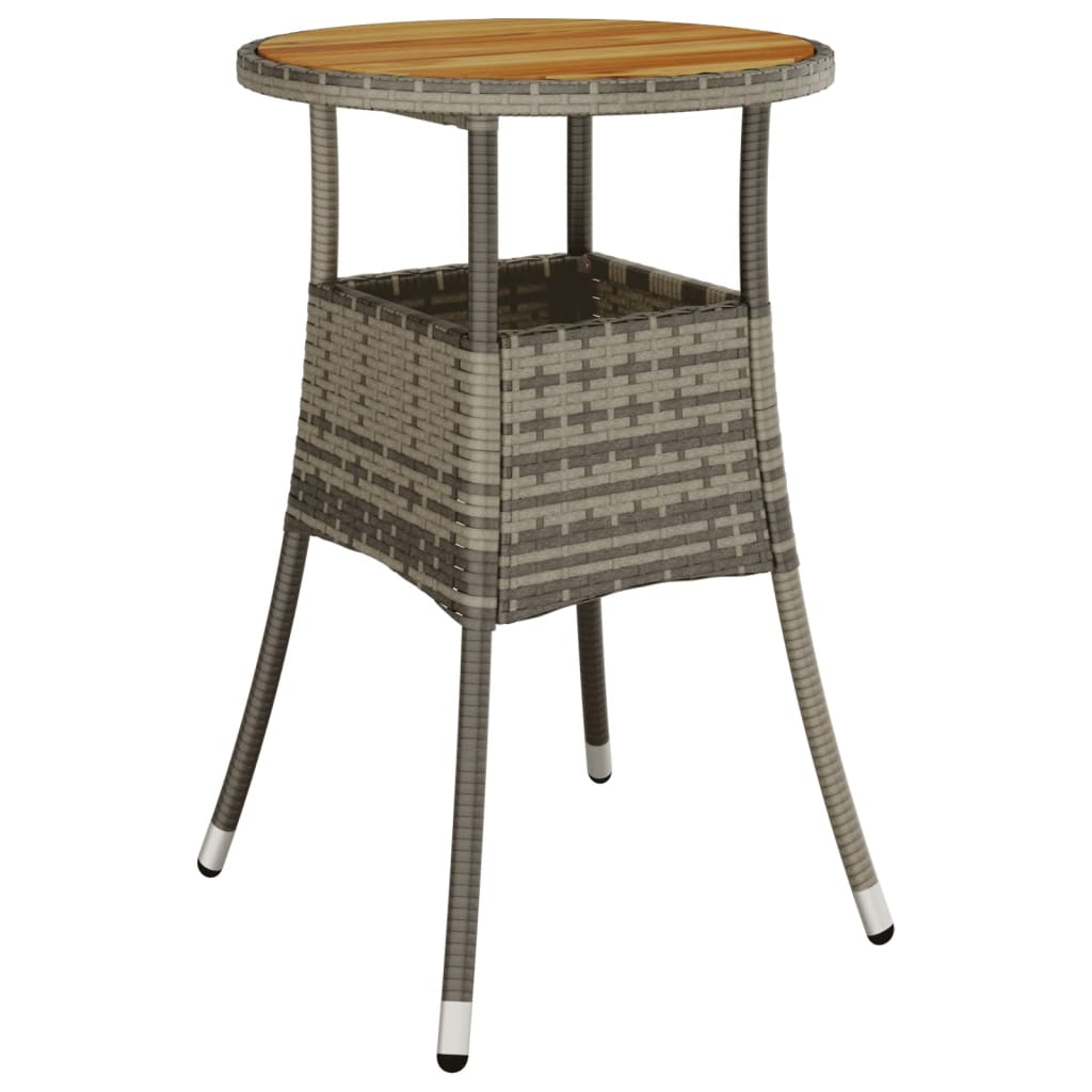 Set Bistrò da Giardino 5 pz con Cuscini in Polyrattan Grigio | homemem39