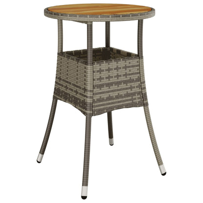 Set Bistrò da Giardino 5 pz con Cuscini in Polyrattan Grigio | homemem39