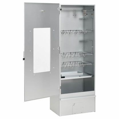 Forno Affumicatore BBQ con Tavolino in Acciaio Zincato | homemem39