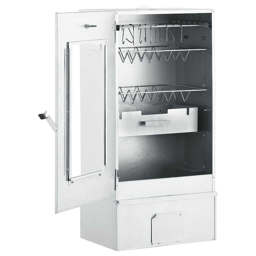 Forno Affumicatore BBQ con Tavolino in Acciaio Zincato | homemem39