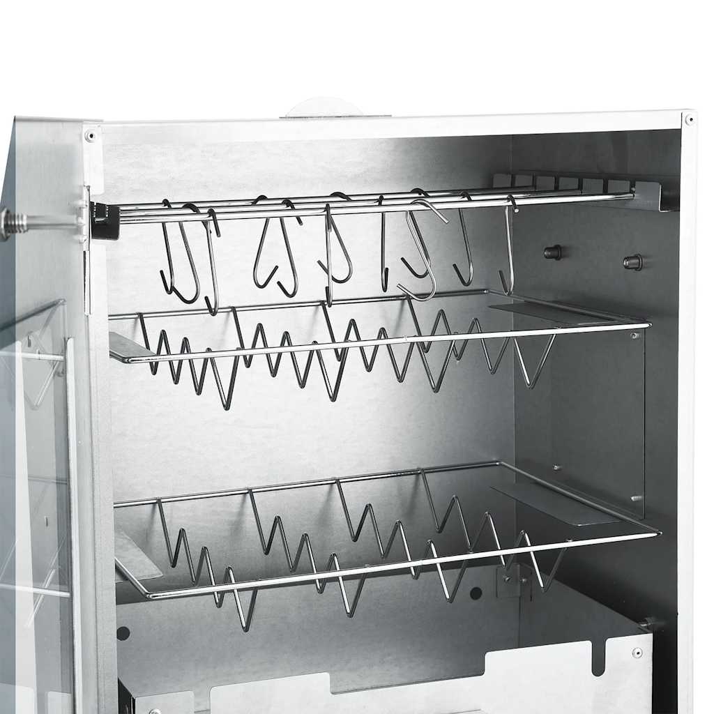 Forno Affumicatore BBQ con Tavolino in Acciaio Zincato | homemem39