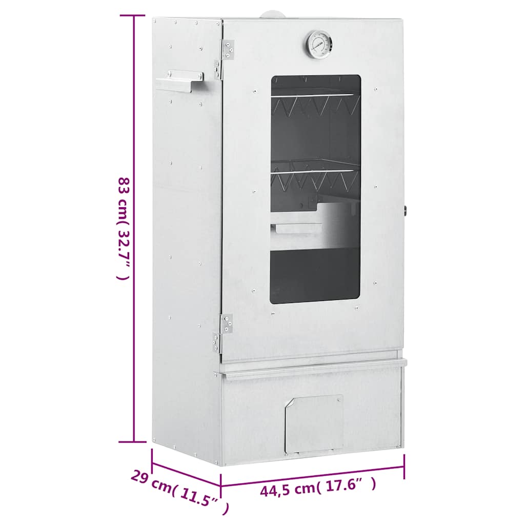 Forno Affumicatore BBQ con Tavolino in Acciaio Zincato | homemem39