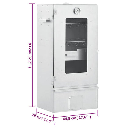 Forno Affumicatore BBQ con Tavolino in Acciaio Zincato | homemem39