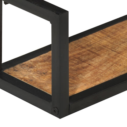 Mensole da Parete 2 pz 110x17x17cm Legno Massello Mango e Ferro | homemem39