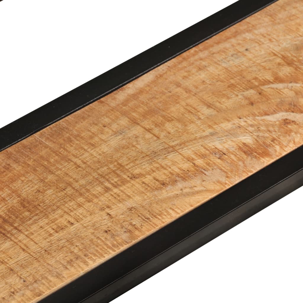 Mensole da Parete 2 pz 110x17x17cm Legno Massello Mango e Ferro | homemem39
