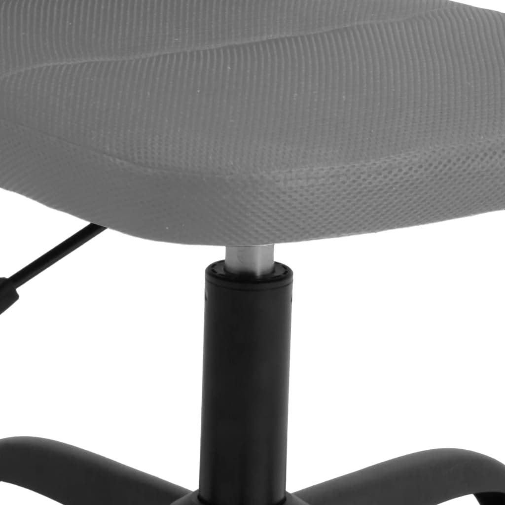 Sedia da Ufficio Altezza Regolabile Grigia in Tessuto a Rete
