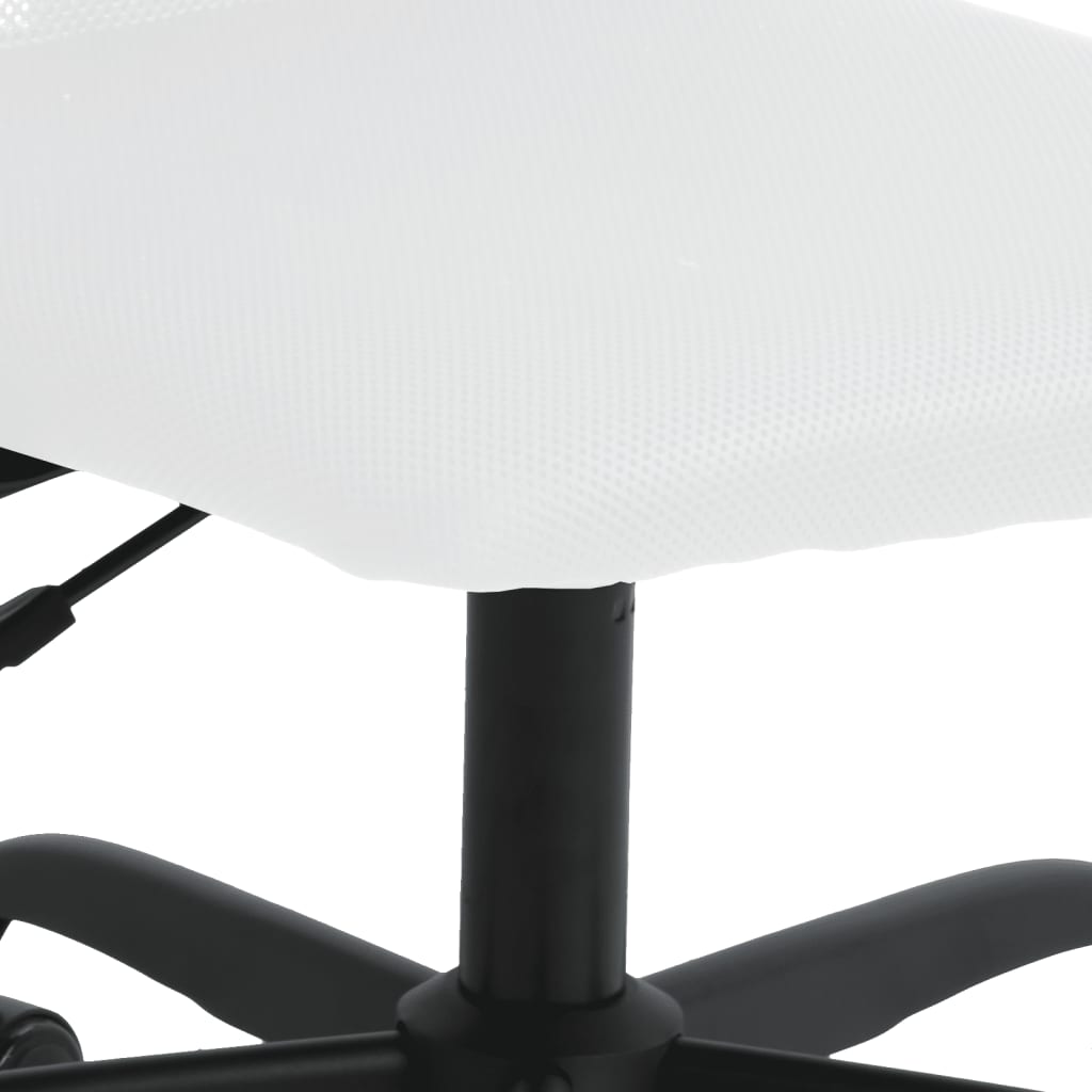 Sedia da Ufficio Altezza Regolabile Bianca in Rete e Similpelle