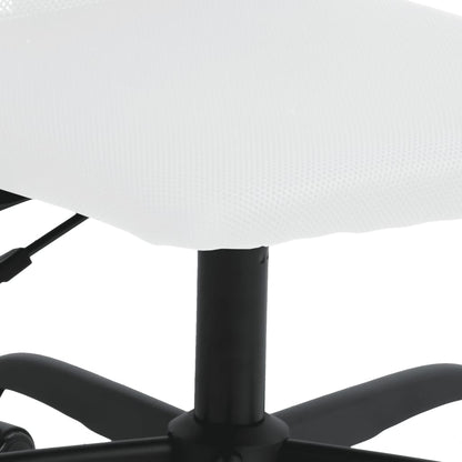 Sedia da Ufficio Altezza Regolabile Bianca in Rete e Similpelle