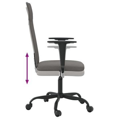 Sedia da Ufficio Regolabile Grigio Scuro in Rete e Similpelle - homemem39