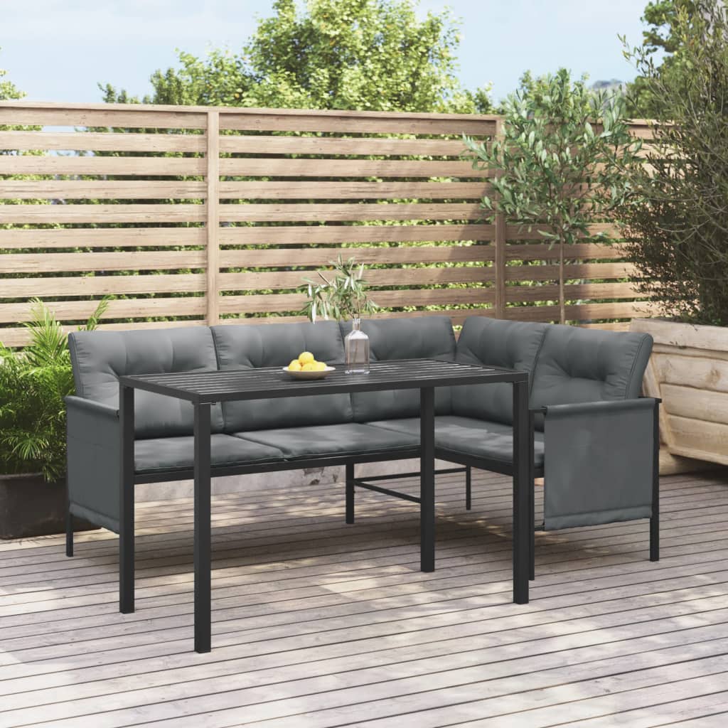 Tavolo da Pranzo da Giardino Antracite 110x54x70 cm Acciaio | homemem39