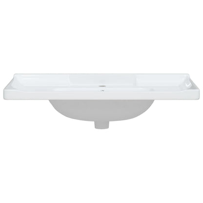 Lavandino da Bagno Bianco 91,5x48x23cm Rettangolare in Ceramica - homemem39