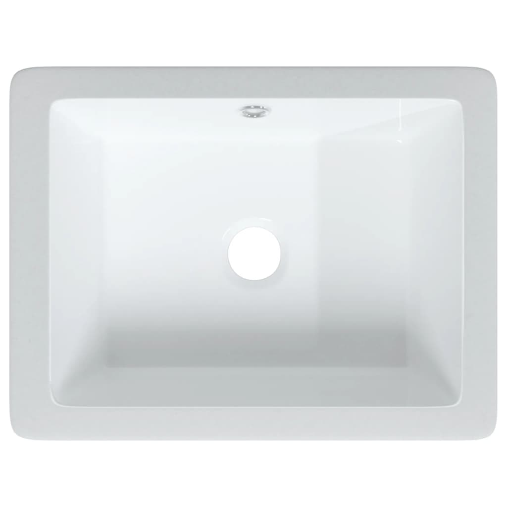 Lavandino da Bagno Bianco 39x30x18,5 cm Rettangolare Ceramica