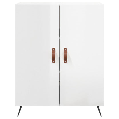 Credenza 69,5x34x90 cm in Legno Multistrato Bianco Lucido - homemem39