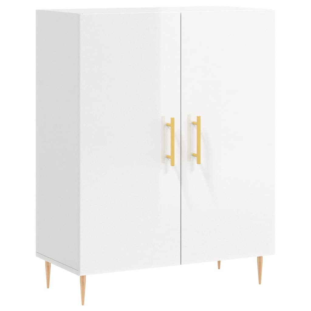 Credenza 69,5x34x90 cm in Legno Multistrato Bianco Lucido - homemem39