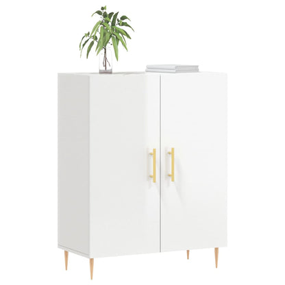 Credenza 69,5x34x90 cm in Legno Multistrato Bianco Lucido - homemem39