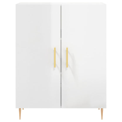 Credenza 69,5x34x90 cm in Legno Multistrato Bianco Lucido - homemem39
