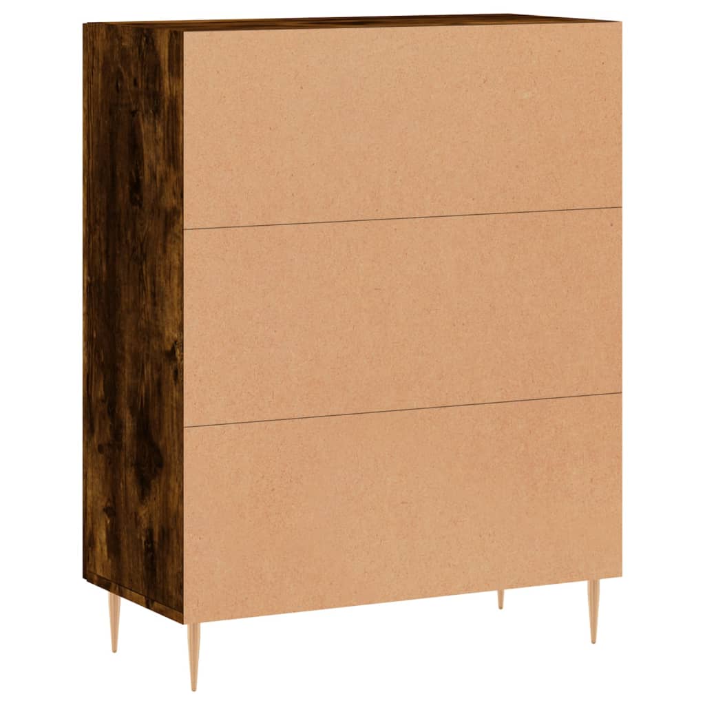 Credenza Rovere Fumo 69,5x34x90 cm in Legno Multistrato