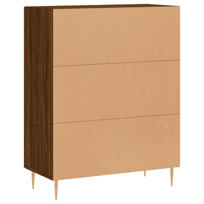 Credenza Rovere Marrone 69,5x34x90 cm in Legno Multistrato
