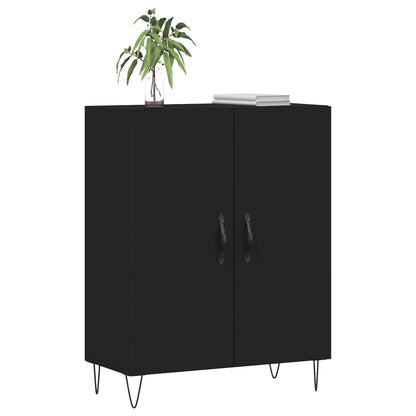 Credenza Nera 69,5x34x90 cm in Legno Multistrato - homemem39