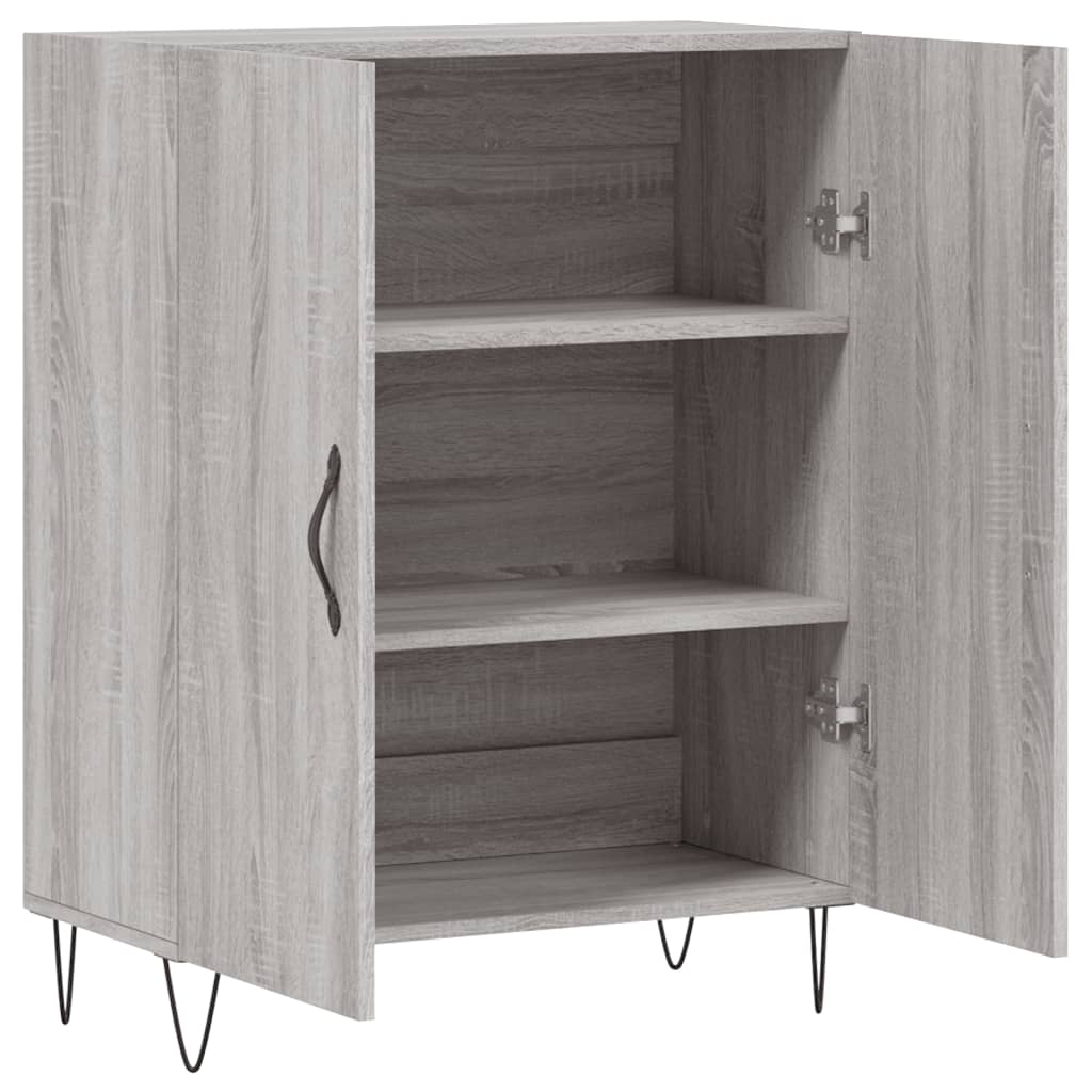 Credenza Grigio Sonoma 69,5x34x90 cm in Legno Multistrato - homemem39