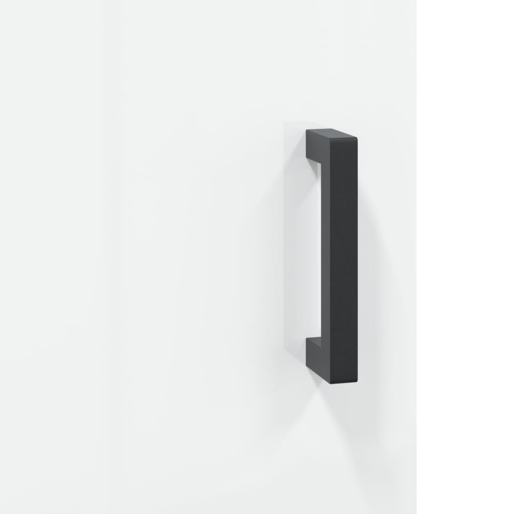 Credenza 69,5x34x90 cm in Legno Multistrato Bianco Lucido - homemem39