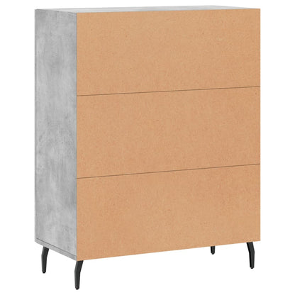 Credenza Grigio Cemento 69,5x34x90 cm in Legno Multistrato