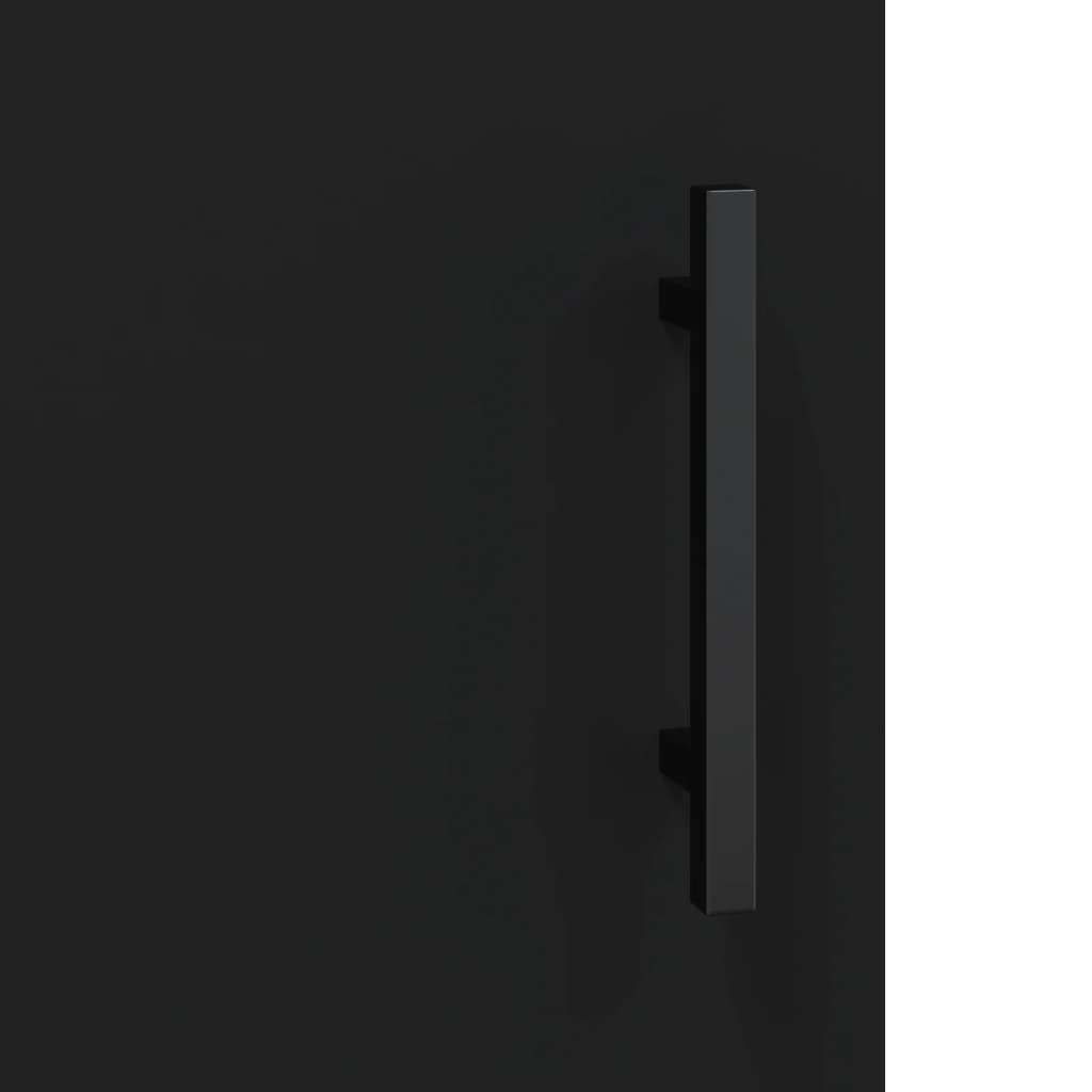 Credenza Nera 69,5x34x90 cm in Legno Multistrato - homemem39