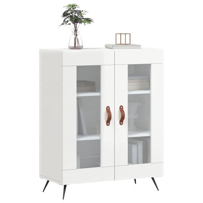 Credenza 69,5x34x90 cm in Legno Multistrato Bianco Lucido - homemem39