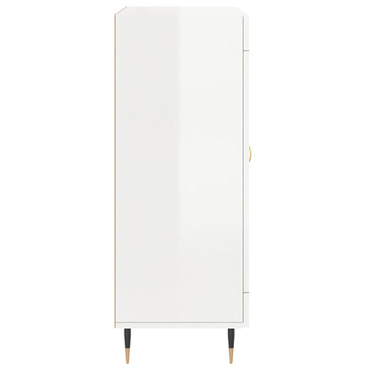 Credenza 69,5x34x90 cm in Legno Multistrato Bianco Lucido - homemem39
