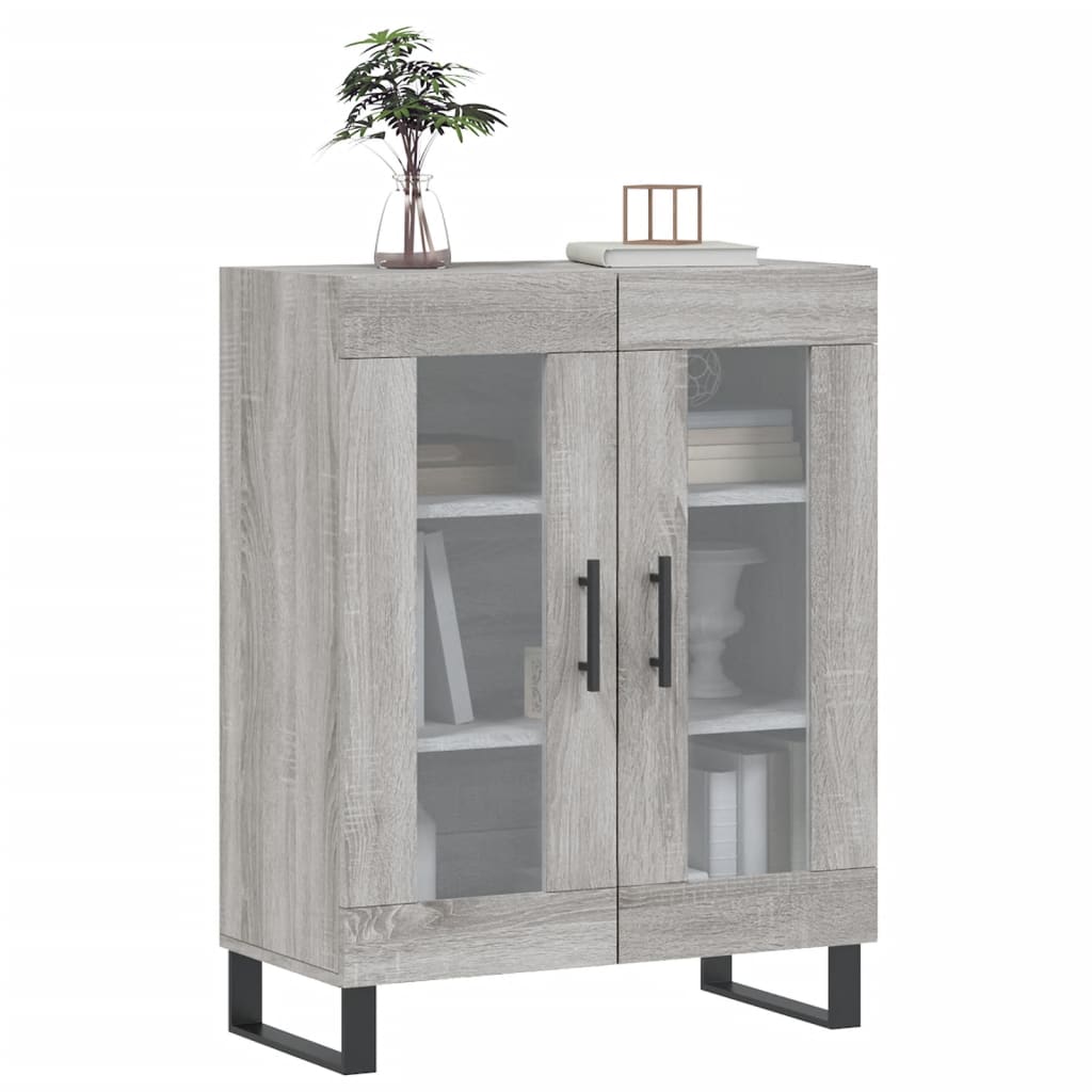 Credenza Grigio Sonoma 69,5x34x90 cm in Legno Multistrato