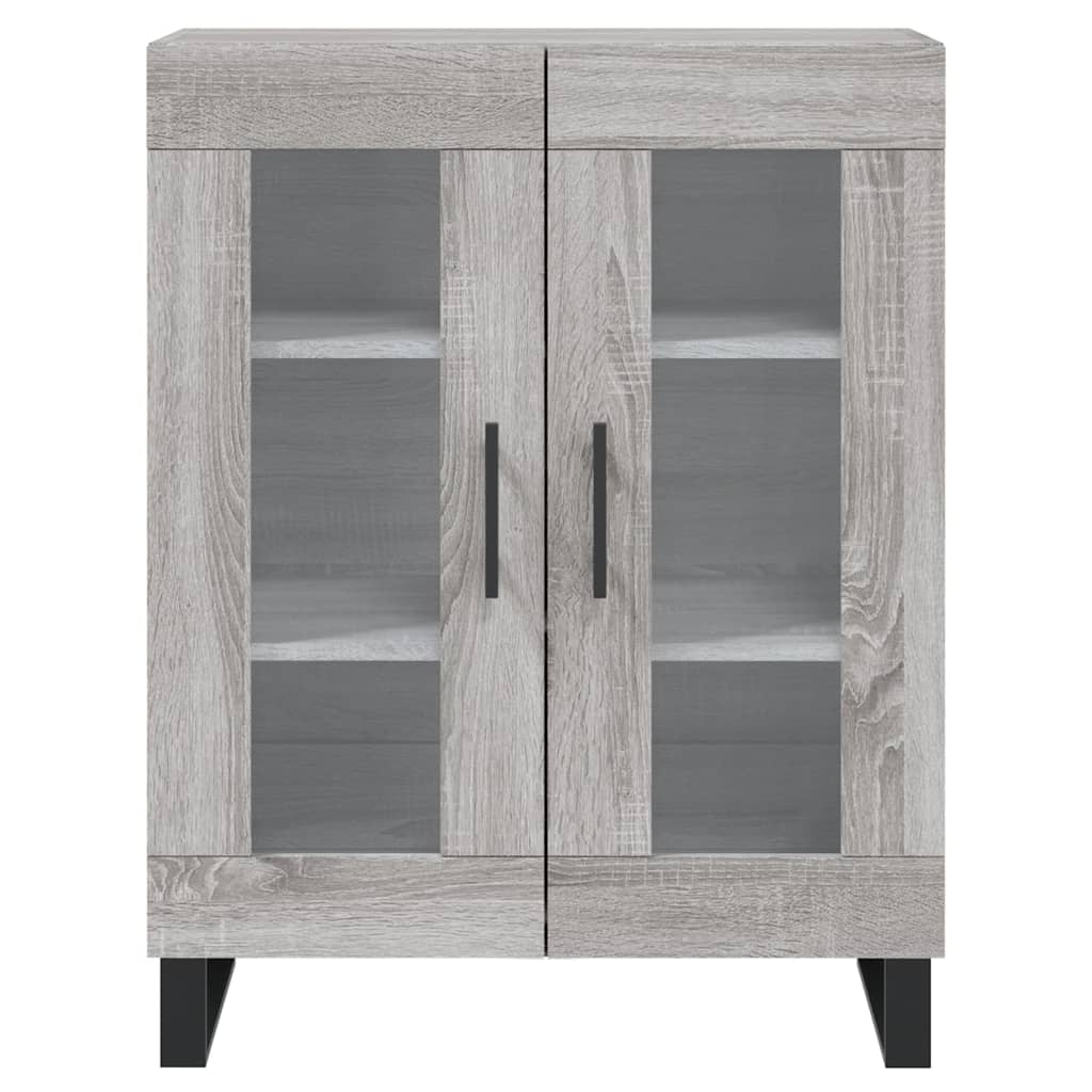 Credenza Grigio Sonoma 69,5x34x90 cm in Legno Multistrato