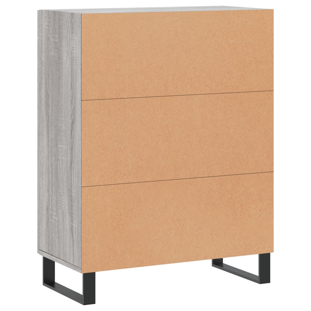 Credenza Grigio Sonoma 69,5x34x90 cm in Legno Multistrato