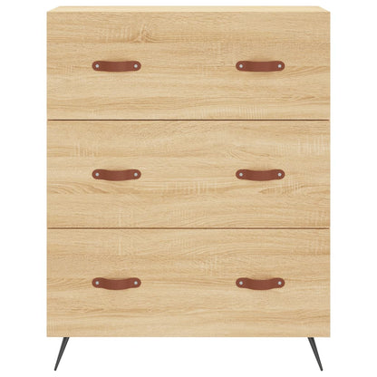 Cassettiera Rovere Sonoma 69,5x34x90 cm in Legno Multistrato