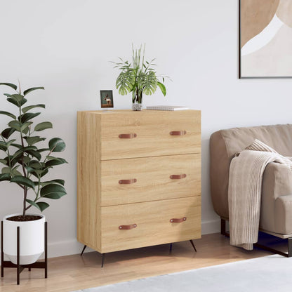 Cassettiera Rovere Sonoma 69,5x34x90 cm in Legno Multistrato