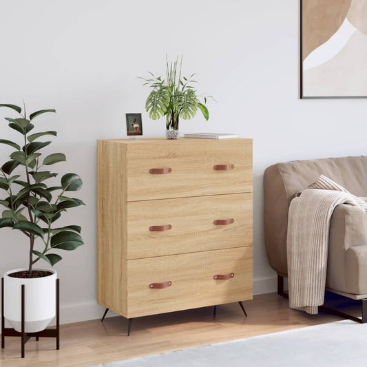 Cassettiera Rovere Sonoma 69,5x34x90 cm in Legno Multistrato