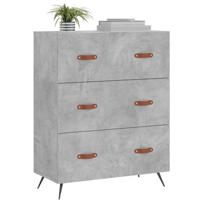 Credenza Grigio Cemento 69,5x34x90 cm in Legno Multistrato