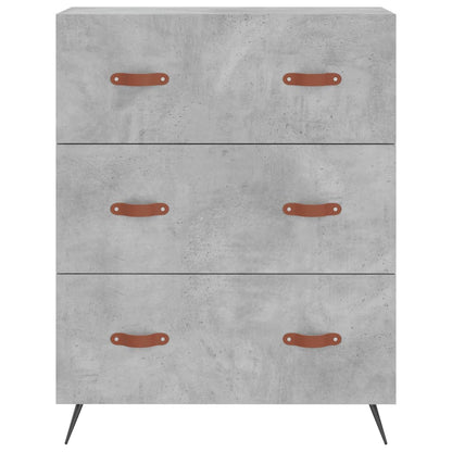 Credenza Grigio Cemento 69,5x34x90 cm in Legno Multistrato