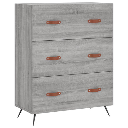 Cassettiera Grigio Sonoma 69,5x34x90 cm in Legno Multistrato
