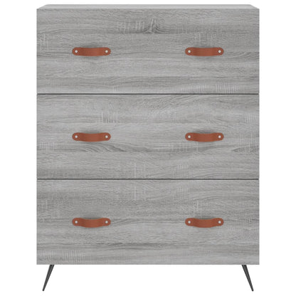 Cassettiera Grigio Sonoma 69,5x34x90 cm in Legno Multistrato