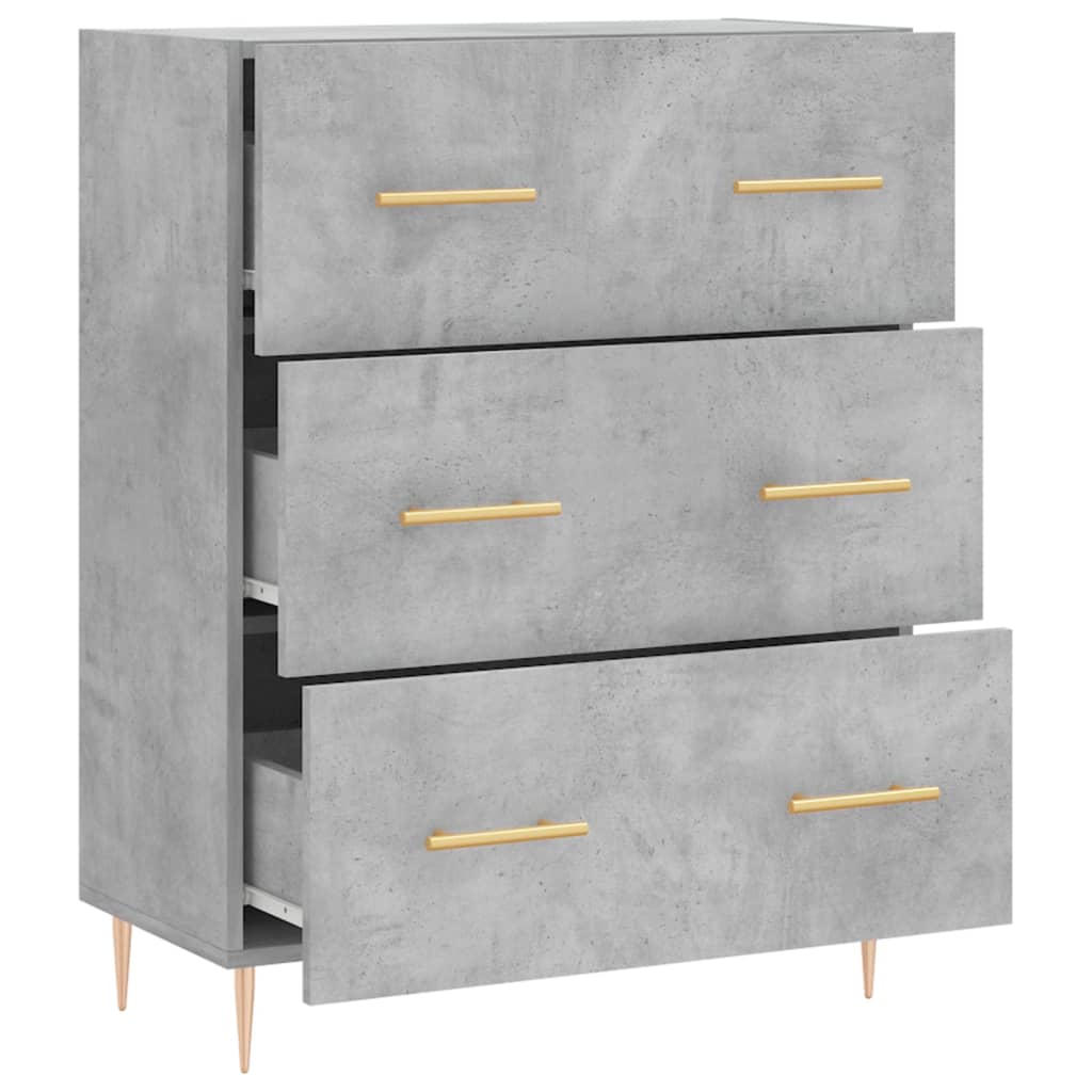Credenza Grigio Cemento 69,5x34x90 cm in Legno Multistrato - homemem39