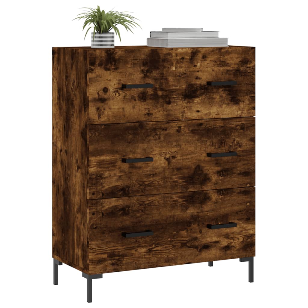 Credenza Rovere Fumo 69,5x34x90 cm in Legno Multistrato - homemem39