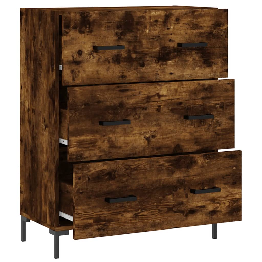 Credenza Rovere Fumo 69,5x34x90 cm in Legno Multistrato - homemem39