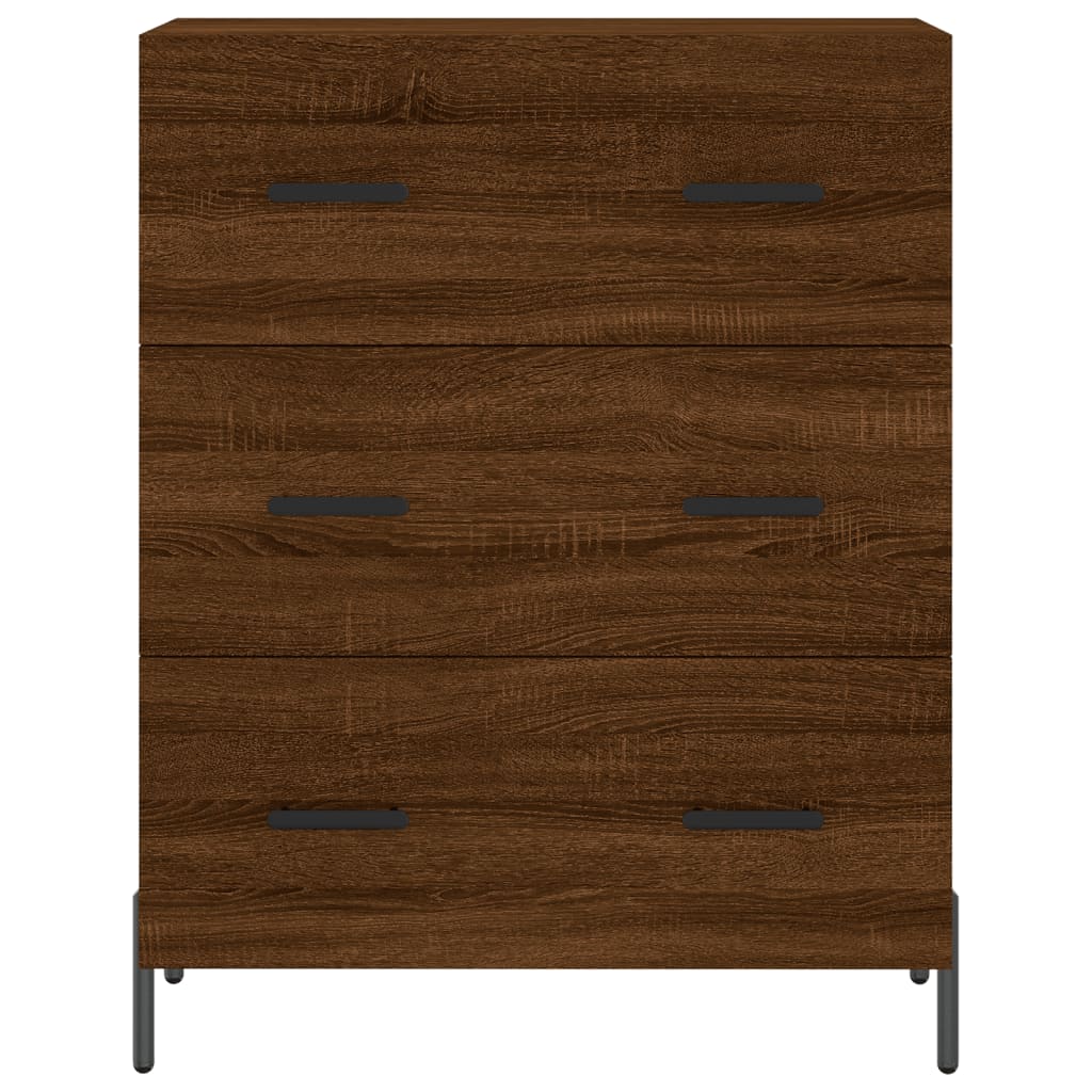 Credenza Rovere Marrone 69,5x34x90 cm in Legno Multistrato - homemem39