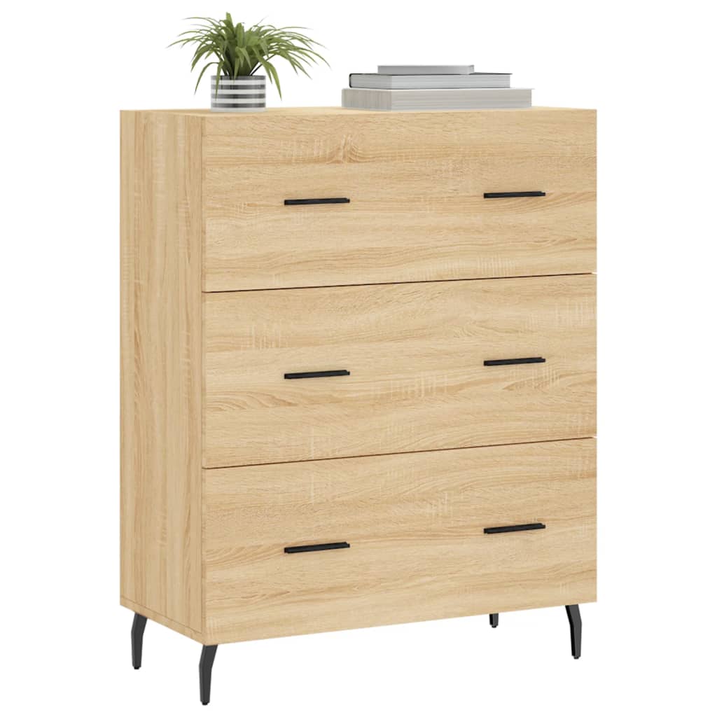 Credenza Rovere Sonoma 69,5x34x90 cm in Legno Multistrato - homemem39